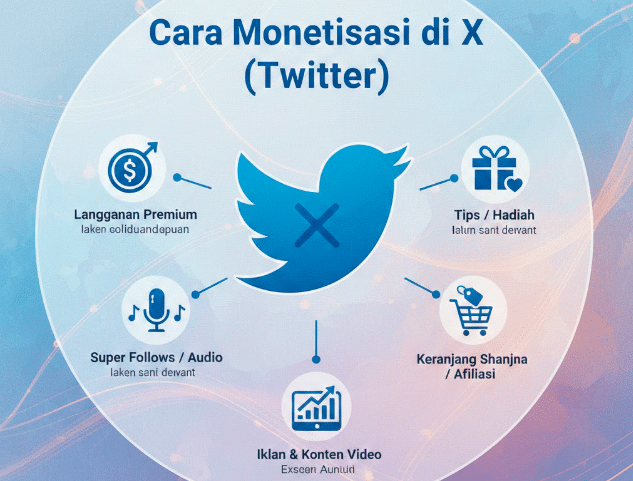 cara monetisasi di X (Twitter)